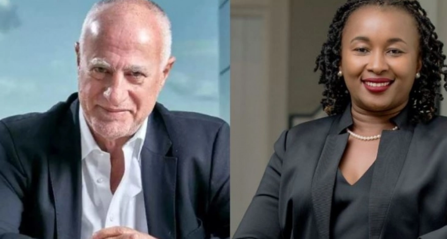 Safaricom interim CEO Michael Joseph (L) and the firm’s corporate executive Sylvia Mulinge (R) [PHOTO | COURTESY]