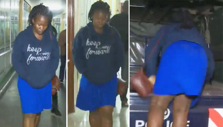 Sheila Adhiambo was arrested on Tuesday night (July 16) on suspicion of attempting to buy an infant from its biological mother. [PHOTO | K24 DIGITAL]