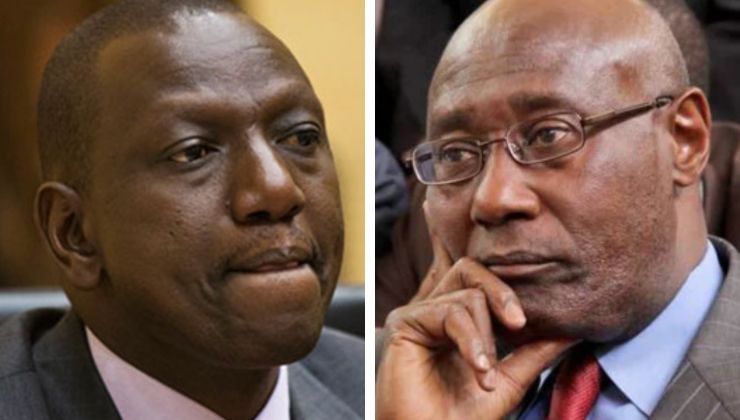 Deputy President William Ruto (L) says he regrets that he did not help prominent lawyer Karanja Kabage (R) become a successful politician. [PHOTO | COURTESY]