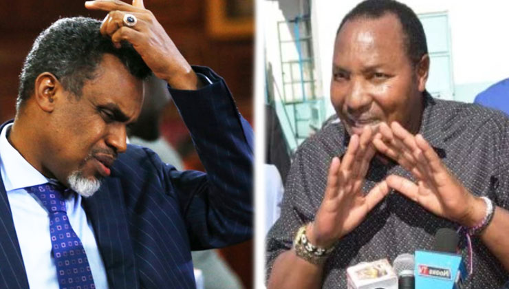 DPP Noordin Haji (L) on Friday, July 26, ordered that Kiambu Governor, Ferdinand Waititu (R) be arrested on suspicion of embezzling county funds. [PHOTO | COURTESY]