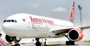 Kenya Airways plane. PHOTO/@KenyaAirways/X