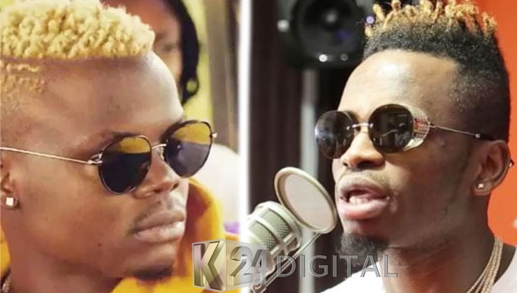 Harmonize (L) is signed under the WCB record company owned by Diamond Platnumz (R). [PHOTO | K24 DIGITAL]