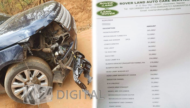 K24 Digital’s search on the ownership of the vehicle shows it belongs to a businesswoman by the name Mary. [PHOTO | K24 DIGITAL]