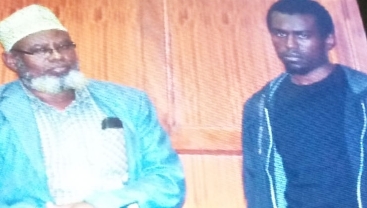 Sar Guracha Haro (L) and his son, Warque Dejene Sar (R), were accused of blowing up two buses on the Thika Superhighway on May 4, 2014. [PHOTO | K24 DIGITAL]