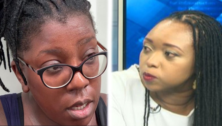 Ciku Muiruri (R) is breathing fire after BBC TV host, Ciru Muriuki (L), allegedly accused her [Muiruri] of sending out certain tweets that end up affecting Muriuki’s brand negatively. [PHOTO | K24 DIGITAL] 