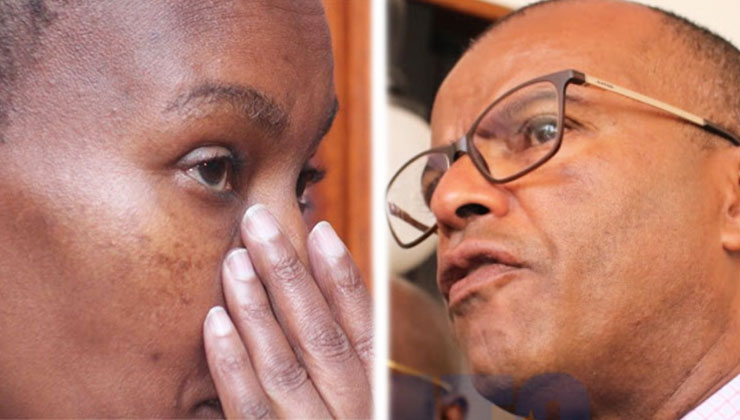 The prosecution on Thursday made an application to have Sarah Wairimu and Philip Murgor charged and punished for contempt of court. [PHOTO | K24 DIGITAL]