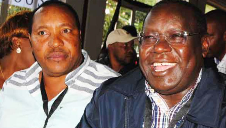 James Nyoro (R) took over gubernatorial responsibilities after Waititu (L) was in July barred from accessing or operating from his office due to an active graft case against him in court. [PHOTO | FILE]