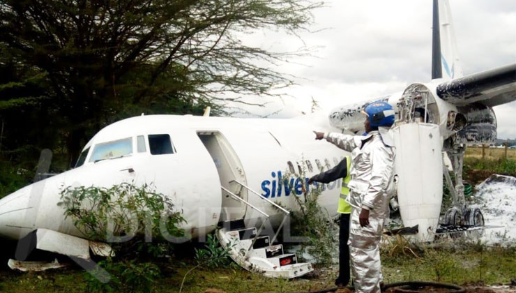 A Member of Parliament was among the 54 passengers who were aboard a Lamu-bound Silverstone plane that crashed at a Nairobi game park near Wilson Airport shortly after take-off. [PHOTO | K24 DIGITAL]