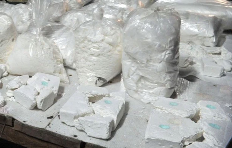 100Kgs of cocaine estimated to cost Ksh598 million was destroyed on Wednesday afternoon at the DCI headquarters on Kiambu Road in Nairobi. [PHOTO | FILE]