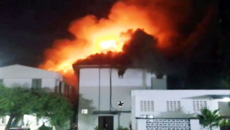 Mombasa Hospital denies gas cylinder explosion led to Tuesday night fire outbreak. [PHOTO | FILE]