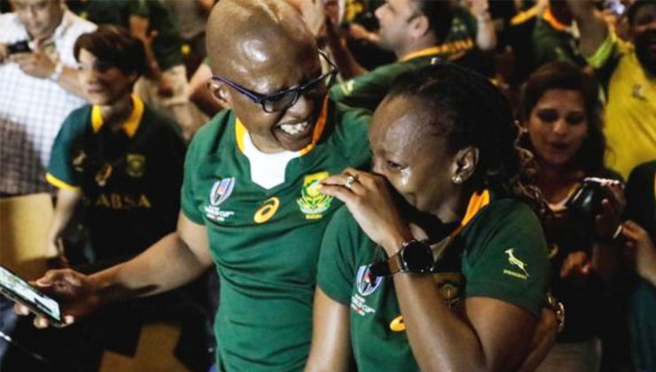 South Africans have been celebrating after their rugby team beat England in the world cup final in Japan. [PHOTO | COURTESY]