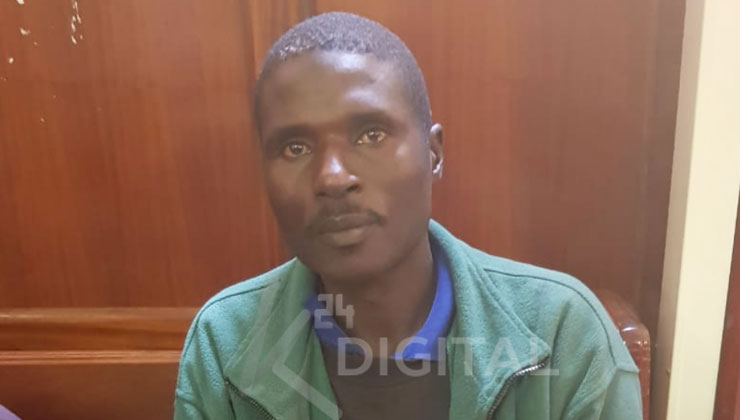 Geoffrey Ludenyo (pictured) is alleged to have beaten up Lydia Nakhenya at 6pm on January 19, 2020. [PHOTO | K24 DIGITAL]