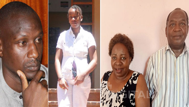 Wambui Kabiru’s parents (far right) say: “Dola should complete his jail term in peace without seeking to have his sentence reduced”. [PHOTO | K24 DIGITAL]