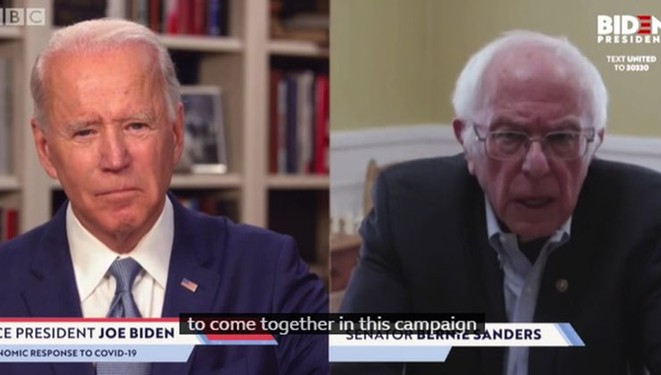 Joe Biden and Bernie Sanders