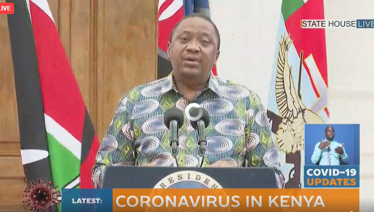 In his address to the nation, President Kenyatta said he will review the decision upon its expiry on June 6, 2020. [PHOTO | FILE]