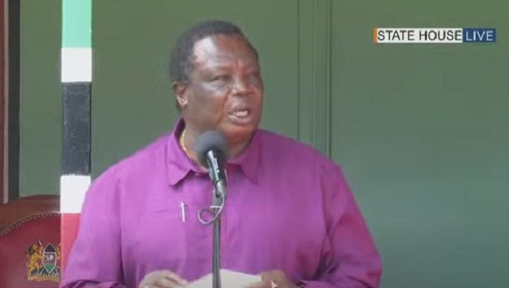 COTU boss, Francis Atwoli, during his address at State House-Nairobi on Friday, May 1. [PHOTO | K24 DIGITAL]