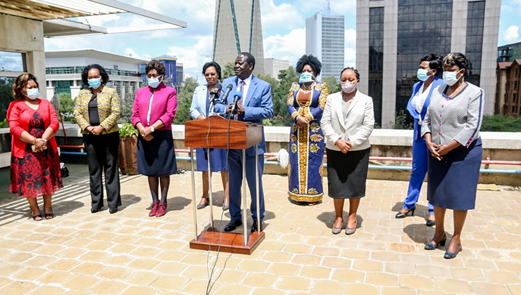 Raila and women leaders