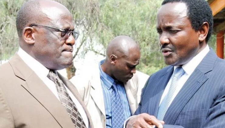 Johnstone Muthama (L) and Kalonzo Musyoka (R) are friends-turned-foes. [PHOTO | FILE]