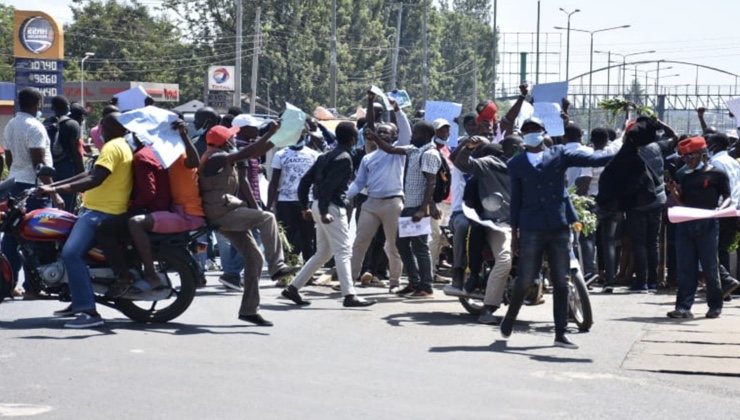 Kisumu Polytechnic students protest collegemate’s death