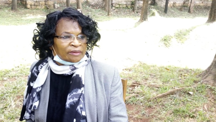 Margaret Kerubo (pictured) claims she met Simeon Nyachae in 1973, and, thereafter, got into a relationship with him. [PHOTO: MONICA ZABIBU | K24 DIGITAL]