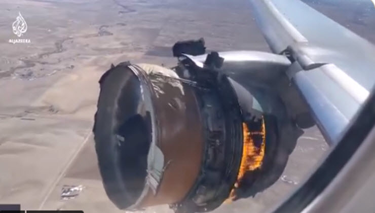 How United Airlines passengers reacted when the plane’s engine exploded midair