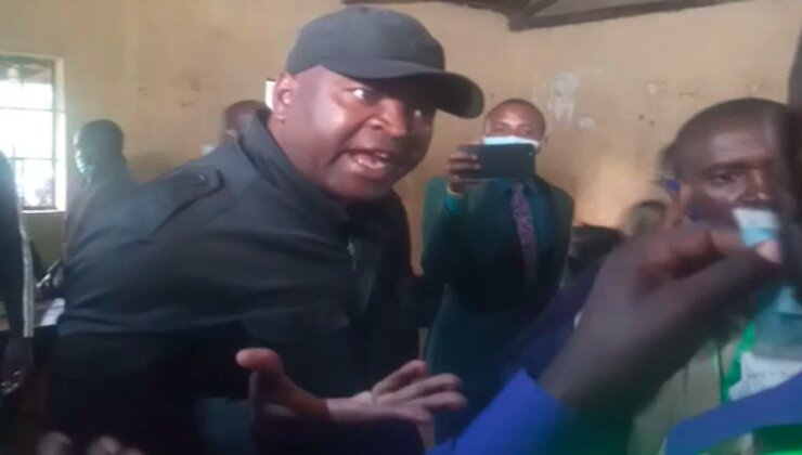 Rashid Echesa on Thursday, March 4 slapped an IEBC presiding officer in Matungu. [PHOTO: ABEL AMALA | K24 DIGITAL]