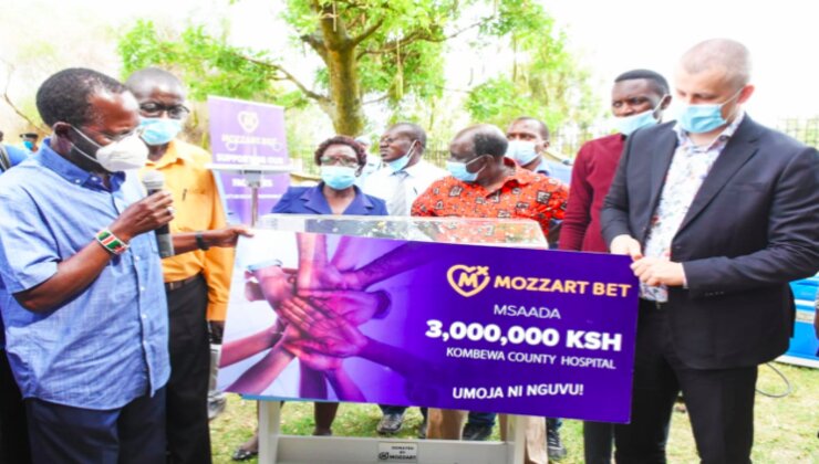 Mozzart donated medical equipment worth Ksh3 million to Kombewa Hospital in Kisumu. [PHOTO | MOZZART]