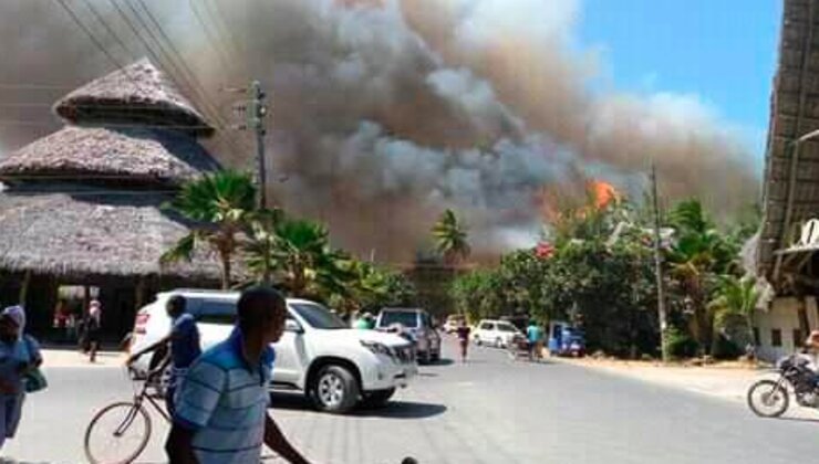 Oasis Village Hotel in Malindi goes up in flames