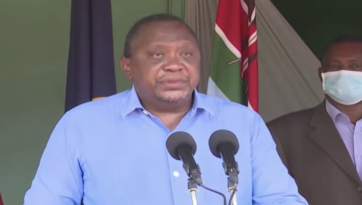 President Uhuru Kenyatta addressing the nation on Friday, March 26, 2021. [PHOTO | K24 DIGITAL]