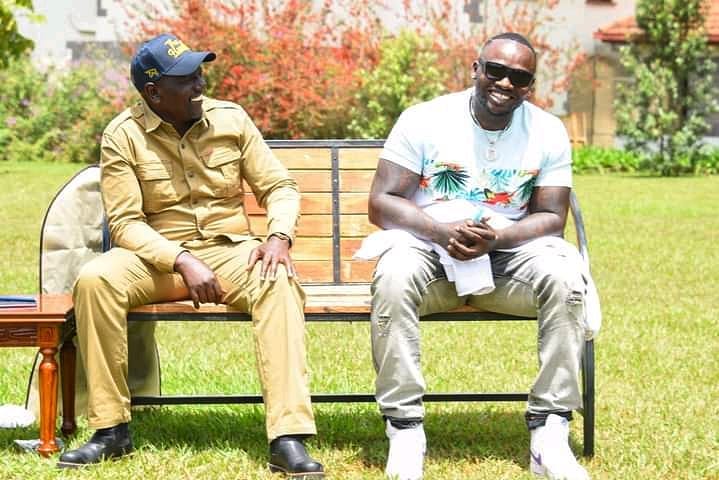 Rapper Khaligraph Jones & DP Ruto. PHOTO: INSTAGRAM