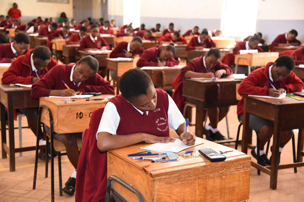 Students sitting for KCSE Exams. PHOTO/File