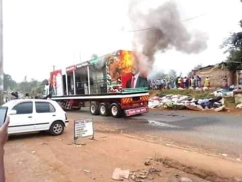 Mwangi wa Iria’s Usawa Kwa Wote membership drive truck catches fire in Maragua