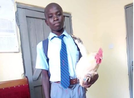 Needy Form Two student forced to carry one cock to school for fees
