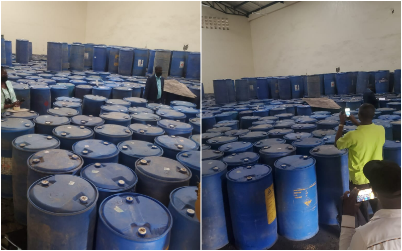 Litres of illicit drinks previously impounded at Viken 30 Industrial Park godowns.