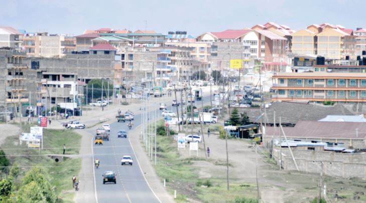 A view of Kitengela town in Kajiado. PHOTO/Courtesy