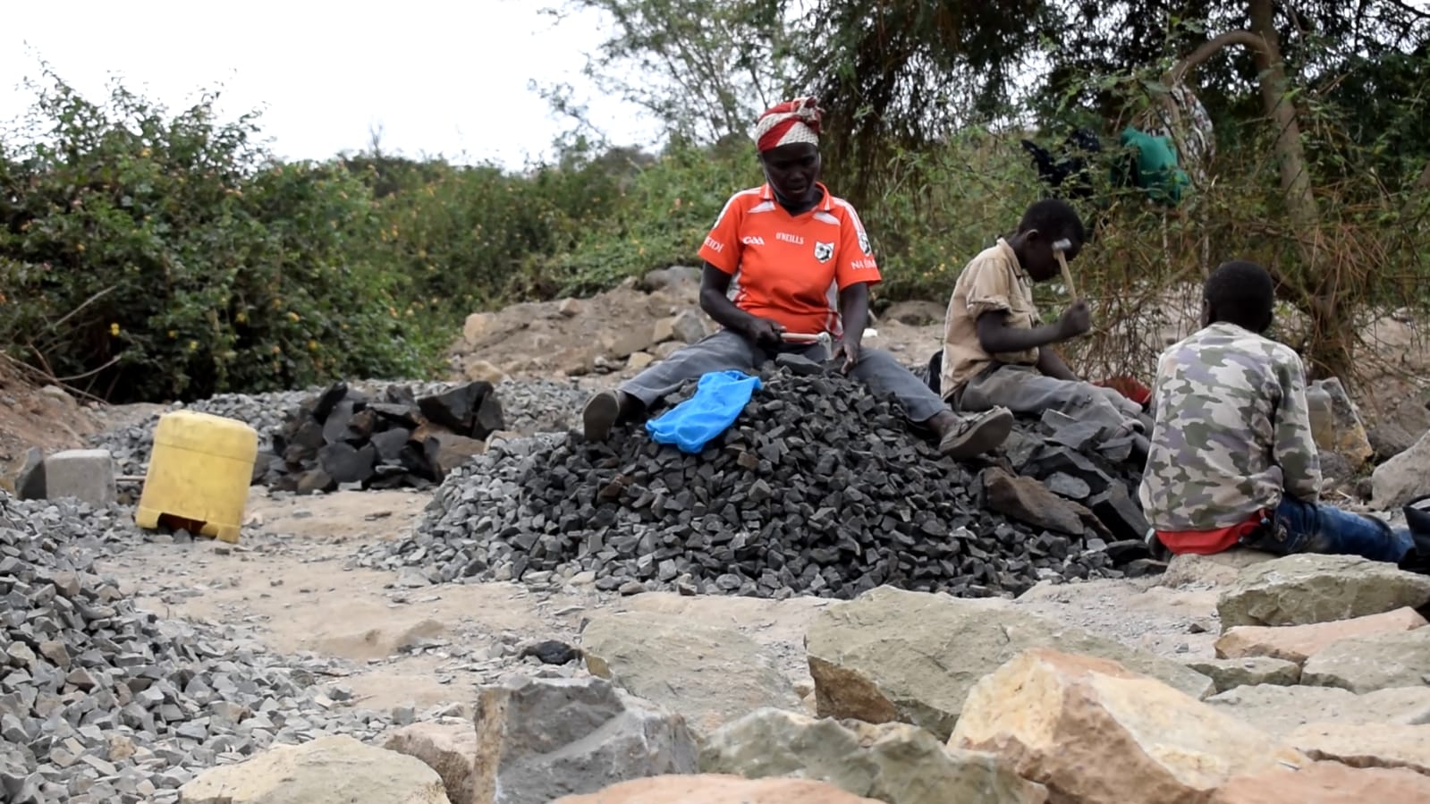 Needy students in Juja resort to quarrying after failing to join secondary schools due to lack of fees