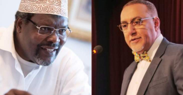 Images of lawyer Miguna Miguna and Outgoing Cabinet Secretary(CS) for Tourism & Wildlife Najib Balala. PHOTO/Courtesy