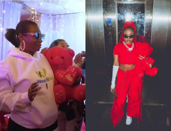 Diamond's mom over the moon after receiving teddy bear gift from Zuchu, calls it her 'grandchild'