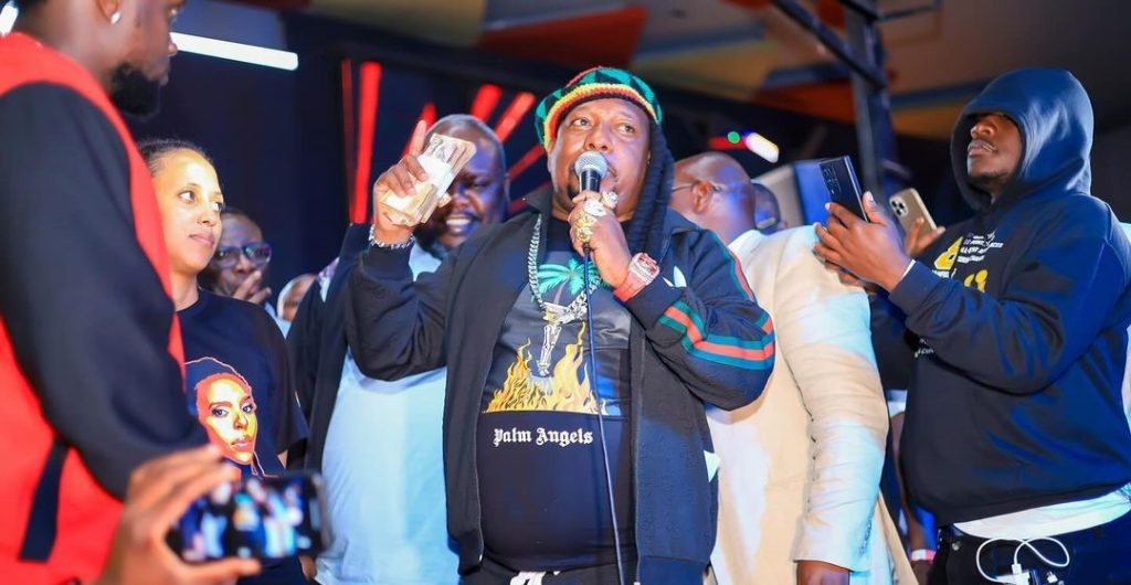 Kenyan celebrity Mike Sonko at Njambi's reggae tribute night held at Quiver Lounge, Thika Road. PHOTO/@quiverlounge_ke/Instagram