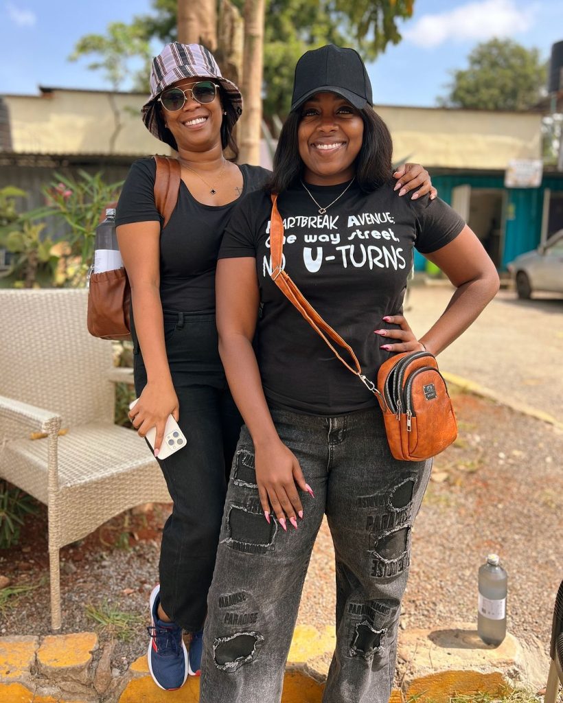 Actresses Jackie Matubia and Izareeh at Occupy Parliament protest on June 18, 2024. PHOTO/@jmatubia/Instagram