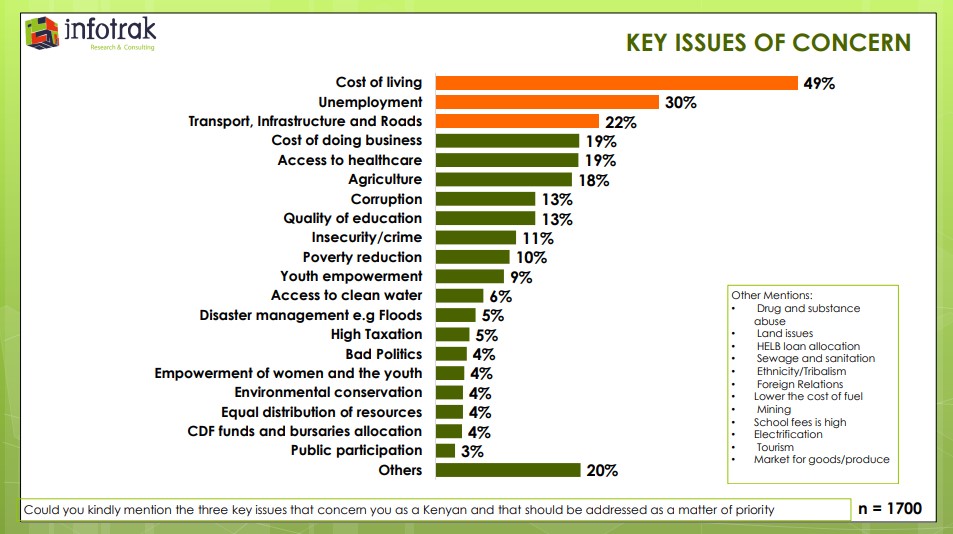 A screengrab of the infotrak report. PHOTO/Screengrab by K24 Digital.