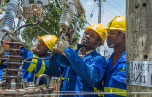 Kenya Power workers. PHOTO/@KenyaPower/X