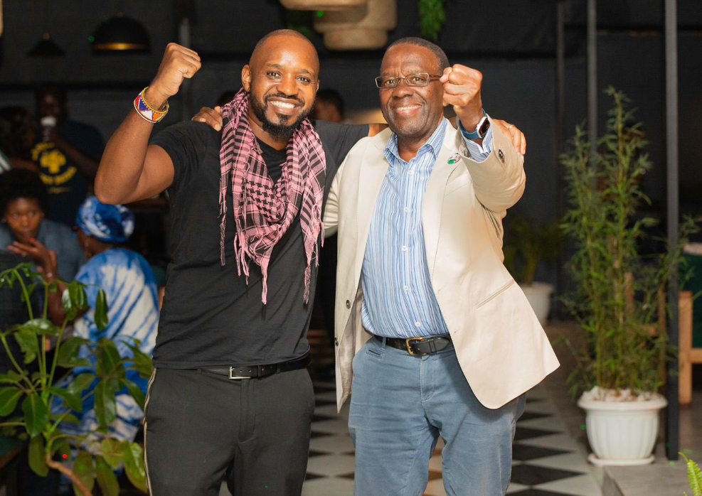 Activist Boniface Mwangi and Former CJ Willy Mutunga. PHOTO/@bonifacemwangi/X