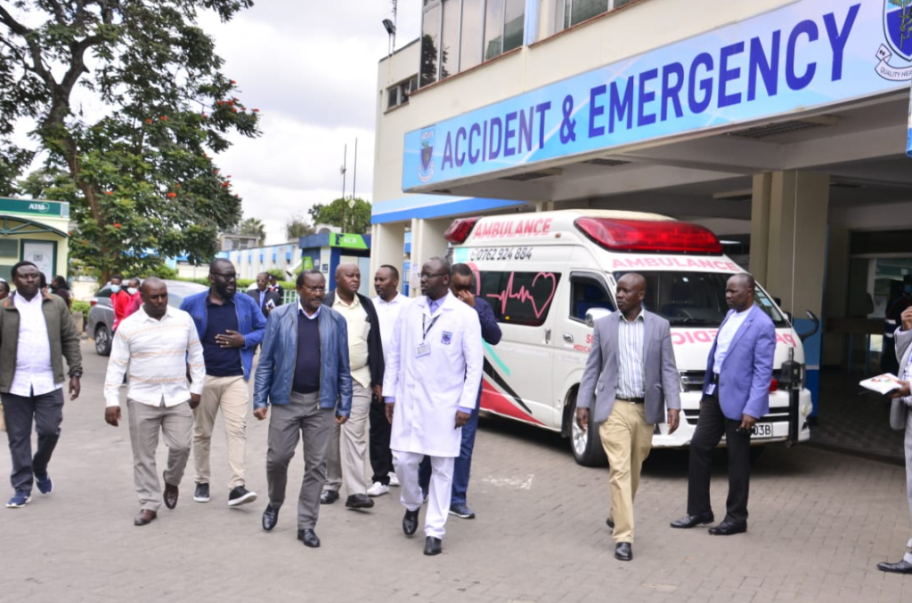 Azimio leader Kalonzo Musyoka at Kenyatta National Hospital on June 28, 2024. PHOTO/@skmusyoka/X