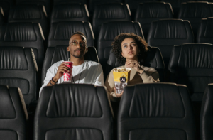 Couple watching a movie. PHOTO/Pexels