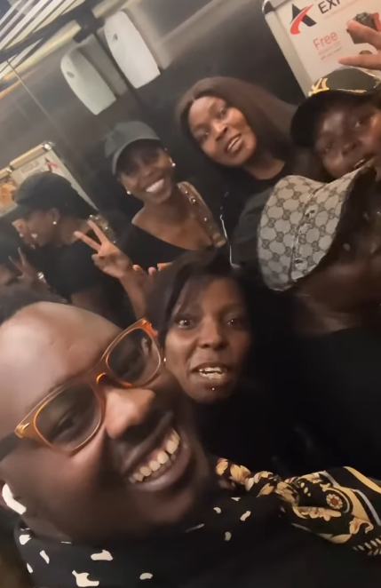 Brian Babu, Adelle Onyango, Yvonne Afrostreet and others during Ocuppy Parliament protests on June 18, 2024. PHOTO/Screengrab by K24 Digital/@brianbabu/Instagram