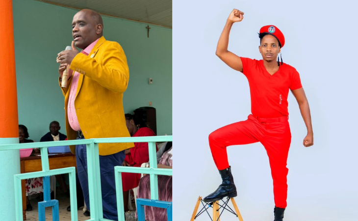 Photo collage of Dennis Itumbi and Eric Omondi. PHOTO/@OleItumbi, @ericomondi/Instagram
