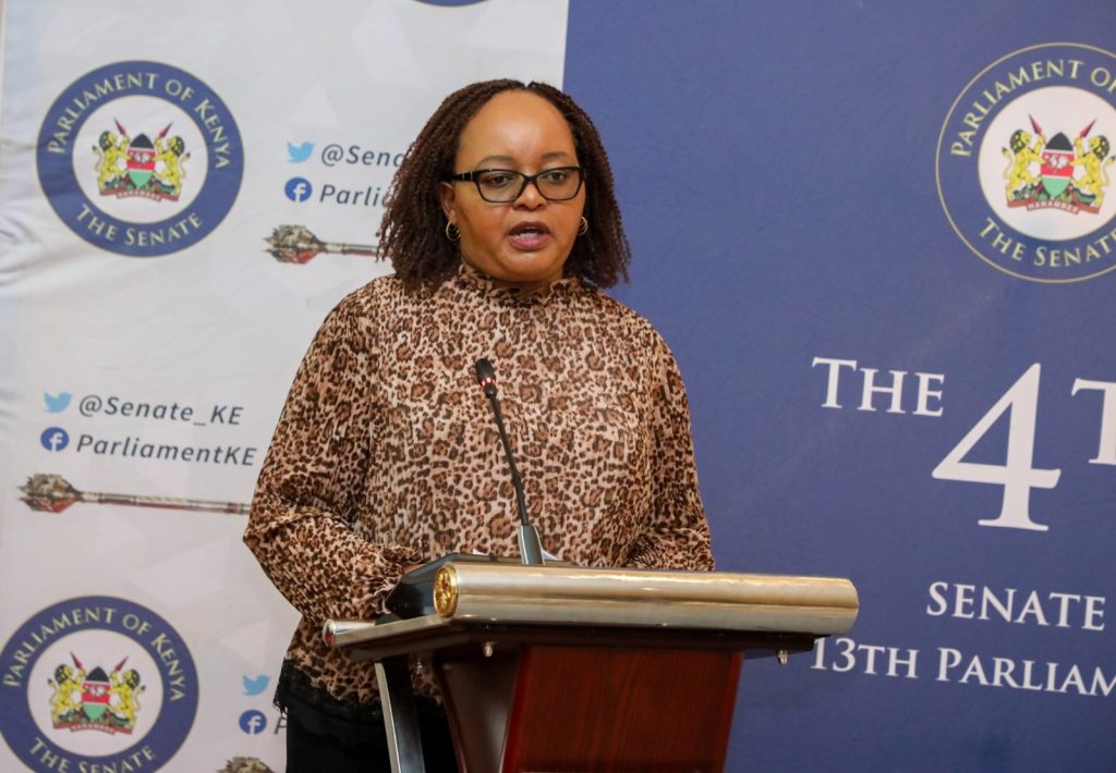 Kirinyaga Governor Anne Mumbi Waiguru speaking on June 5, 2024. PHOTO/ @AnneWaiguru/X.