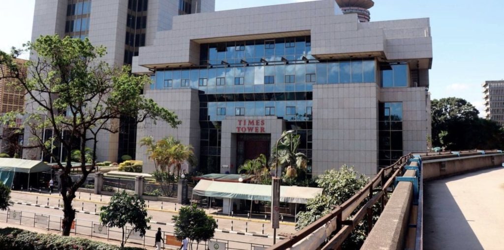 Times Tower in Nairobi CBD. PHOTO/@MKNjoroge