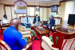 Haiti officials meeting IG of Police Koome at the National Police Service headquarters. PHOTO/@NPSOfficial_KE/X